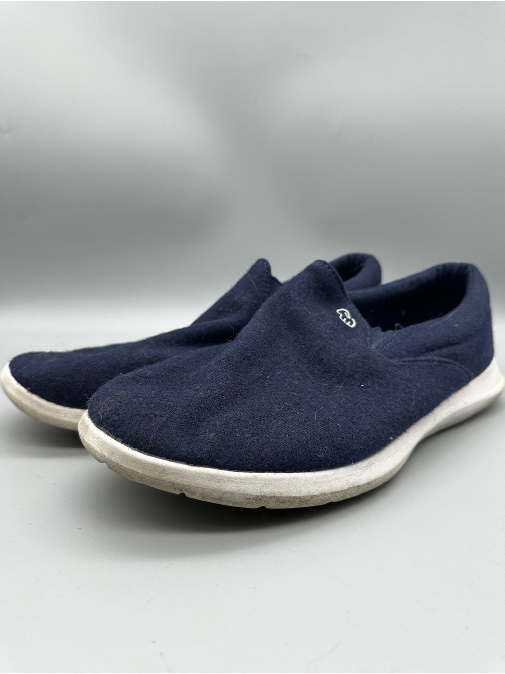 Merinos Men 10 Navy Blue Australian Merino Wool Slip On Loafers Casual Shoes
